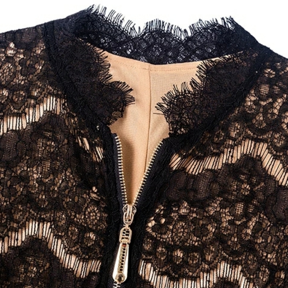 Elegant Lace V-Neck Dress - Picture 6 of 8
